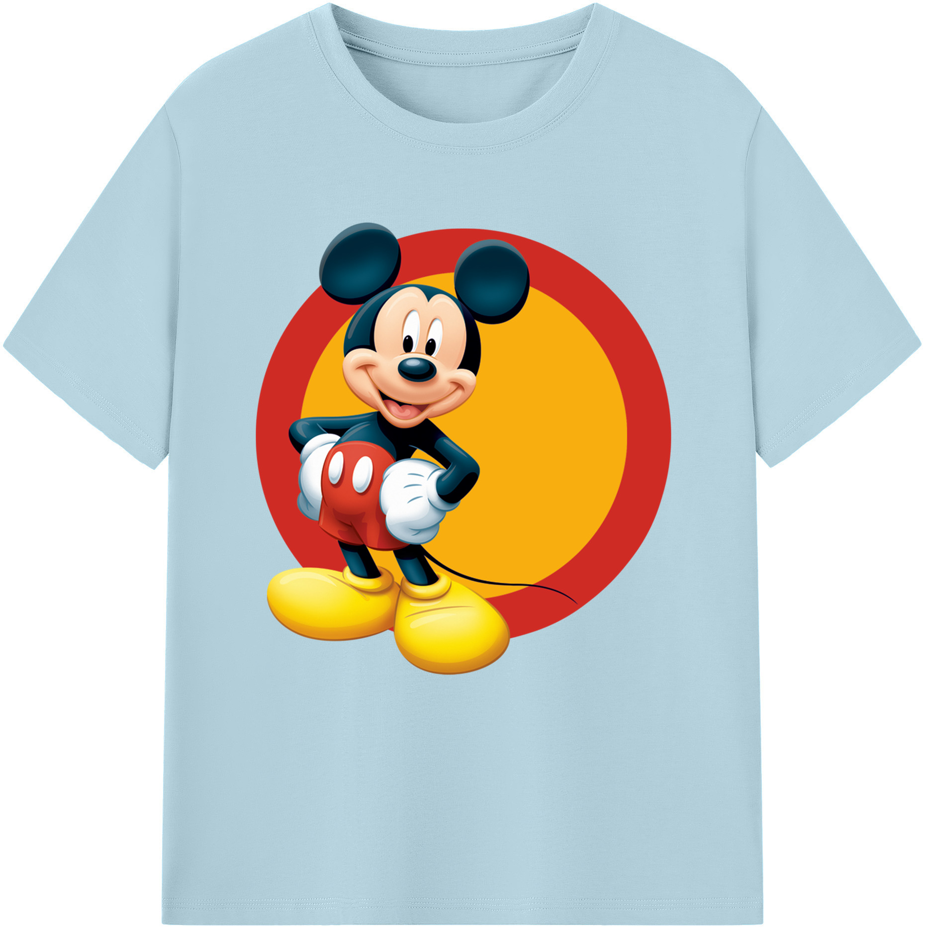 （画像用） ミッキーマウス Mickey Mouse 綿100％半袖Tシャツ（フロントプリント）